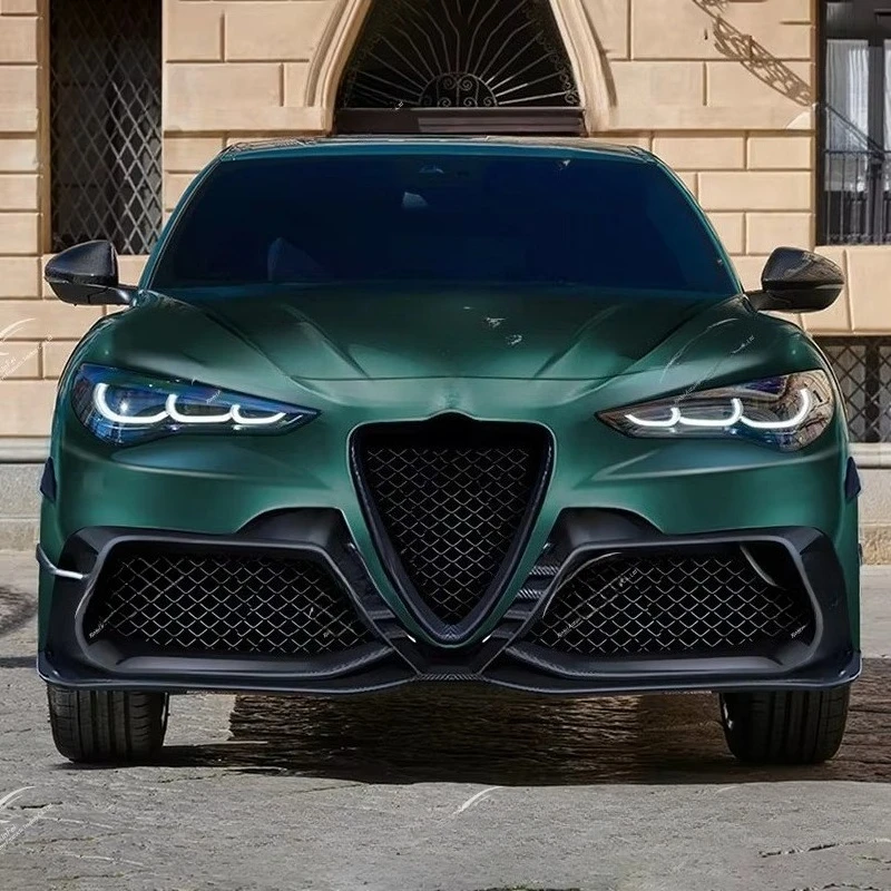 Paraurti anteriore in fibra di carbonio per Alfa Romeo Stelvio 2017-2025 |   Modifica esterna dell'auto e accessori decorativi personalizzati
