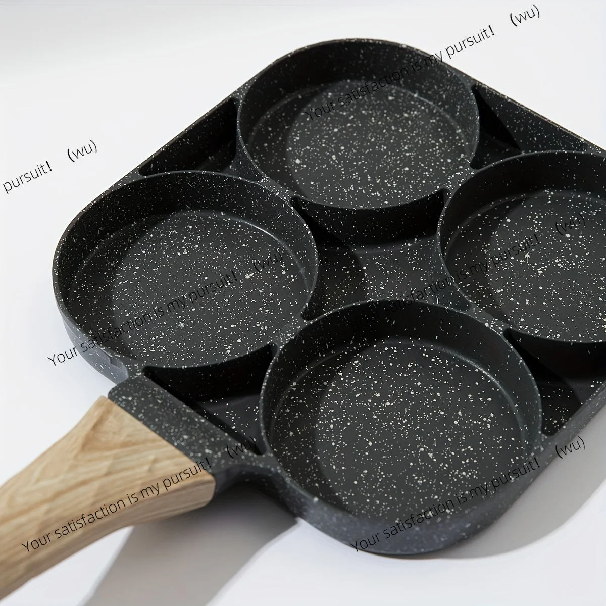 ZOCI-sartén de cuatro agujeros para tortillas, huevos de fondo, masa hervida, desayuno, hamburguesa, 1 unidad