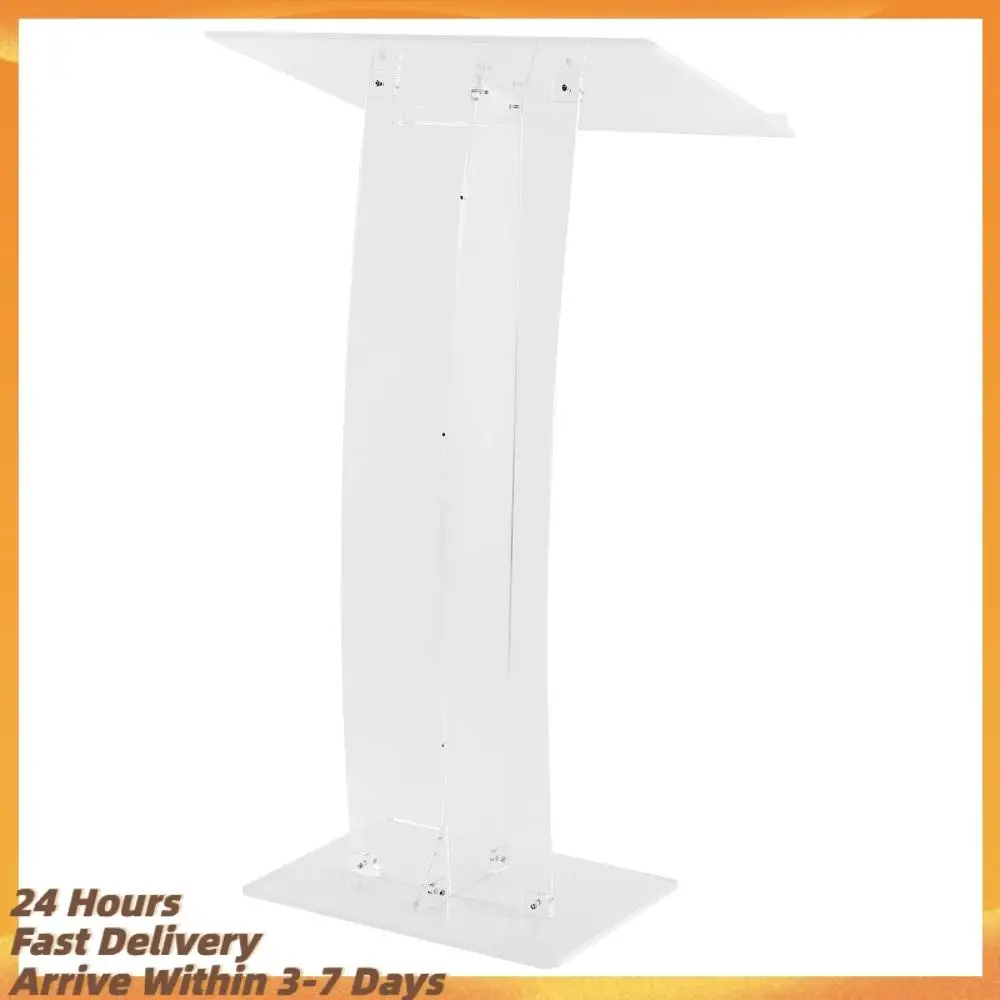 43.31 Inch Acrylic Clear Conference Podium Transparent Churches Lecterns Church Lectern for Classroom Weddings Churches Speech