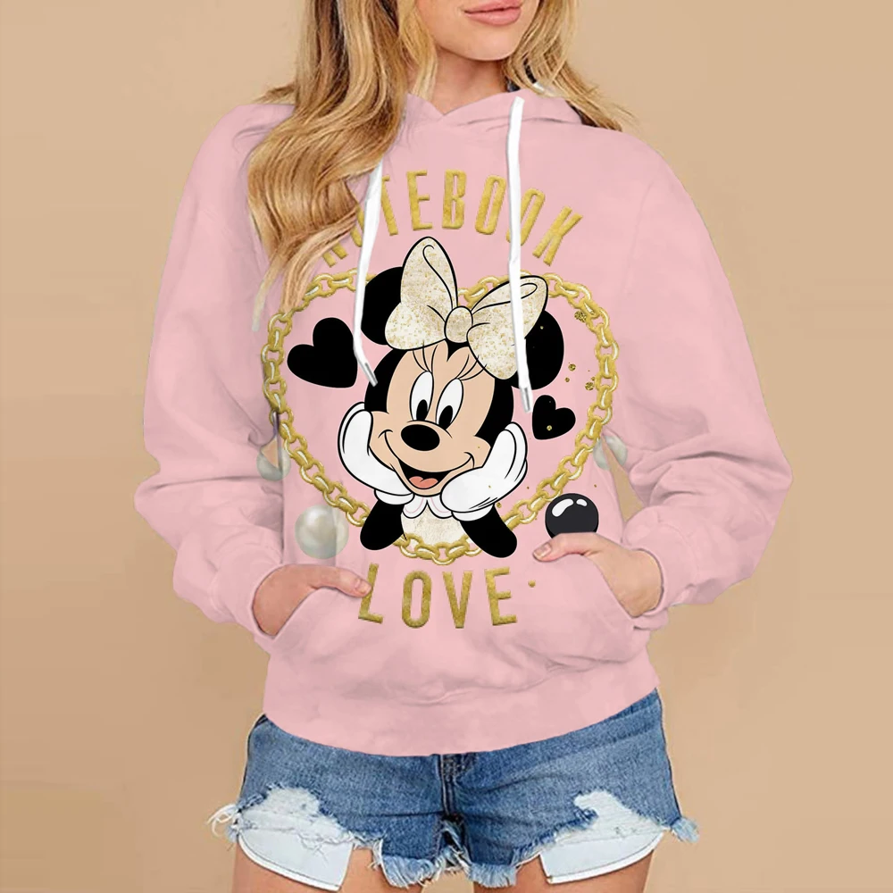 2024 Street New Mickey Minnie Christmas Pattern Women\'s Harajuku Fashion Children\'s Casual Hoodie y2k