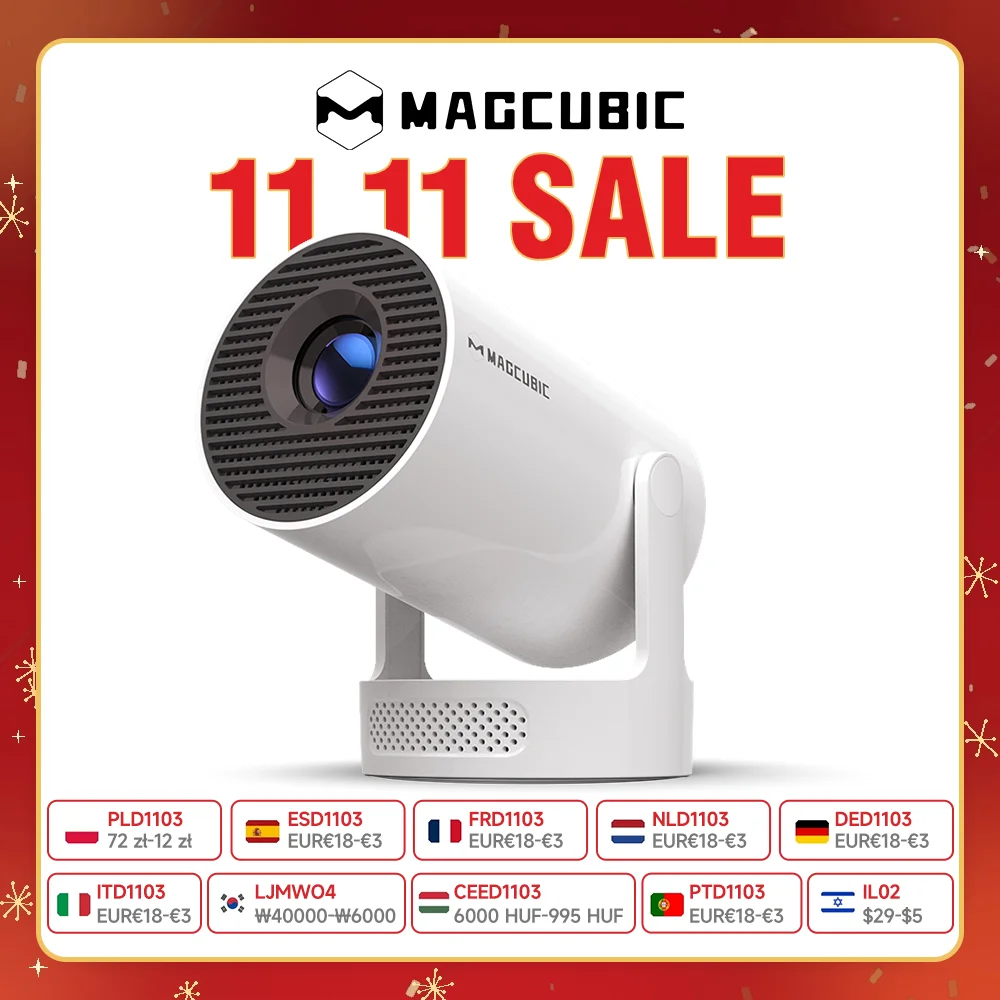 Magcubic HY300 Pro+ 8K Android 14 Przenośny Projektor 8000 Lumenów WiFi 6 BT5.4 Kino Plenerowe Głośnik HiFi 5W Obsługa 720P HD — zdjęcie produktu 1