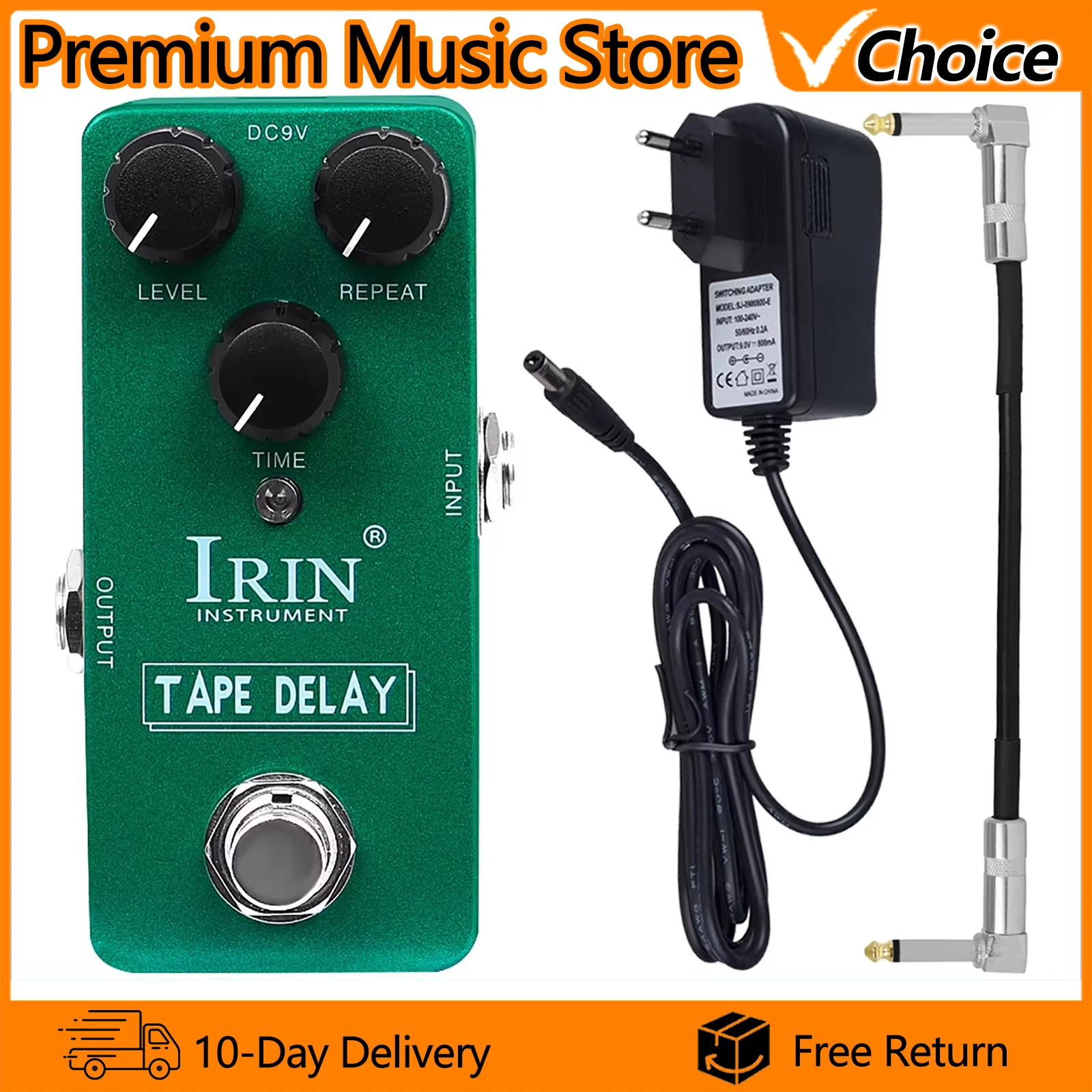 IRIN Electric Guitar Effect Pedal RS-25 Tape Delay Effect Pedal True Bypass Mini Single Guitar Pedal Guitar Parts & Accessories