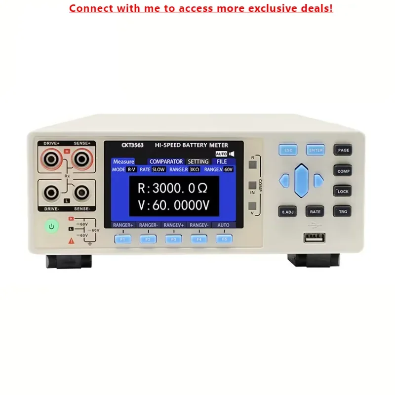 

Chuangkai CKT3563 Desktop Battery Tester LCD TFT Display Low-resistance Batteries 3KΩ Voltage 60V