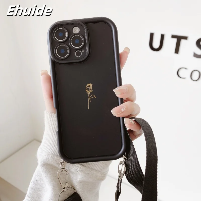 Rosen-Riemenhülle für Samsung Galaxy A56 A36 A16 A26 A17 A55 A35 A15 A54 A34 A14 – Modische Crossbody-Lanyard-Hülle mit Kordel für Reisen, weiche Abdeckung – Detail 13
