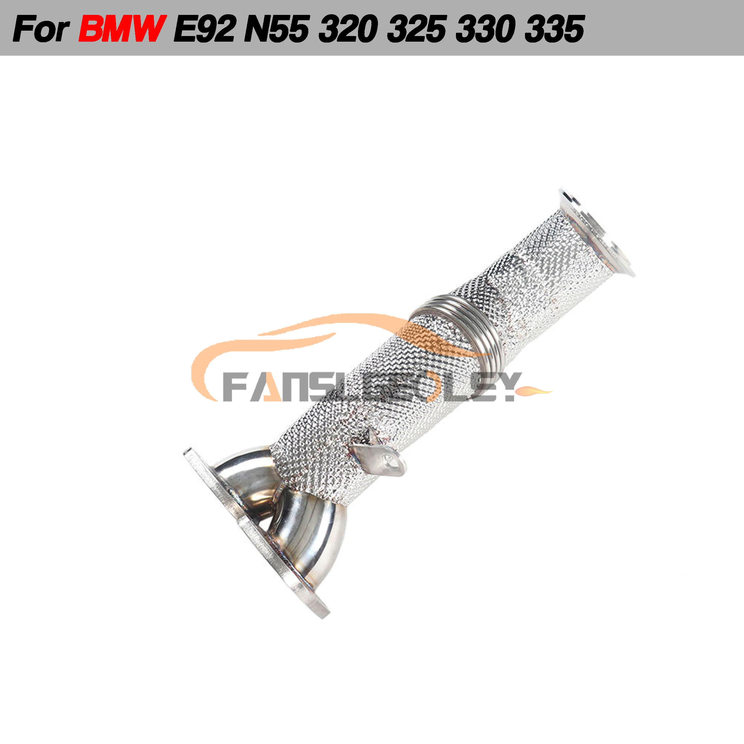 

For BMW E92 N55 320i 325i 330i 335i Steel Downpipe Performance Exhaust System With Heat shield and catalytic converter Headers