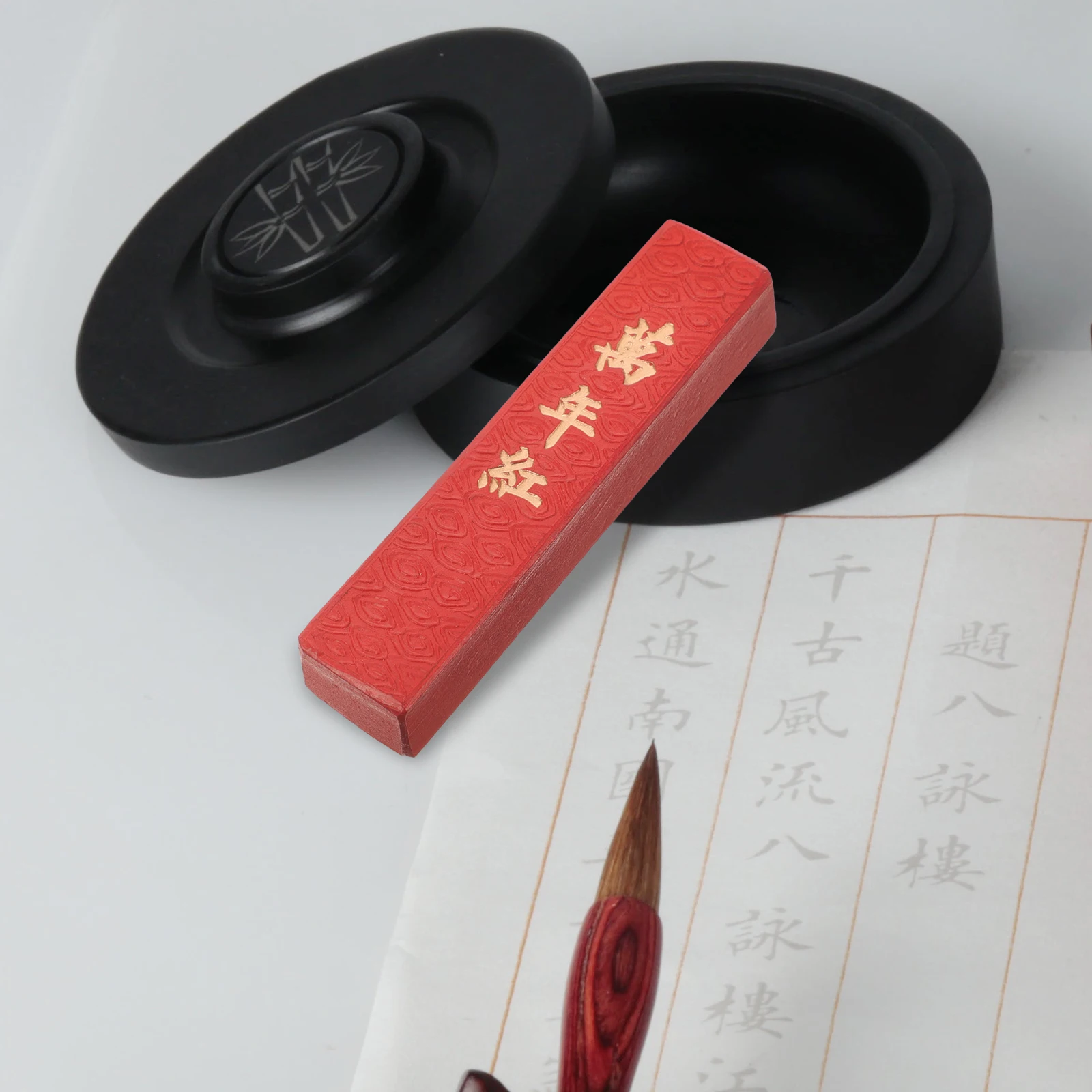 Calligraphy Ink Block Years Red Student Stationery Painting Tools Handmade Drawing Practice Supplies Creative