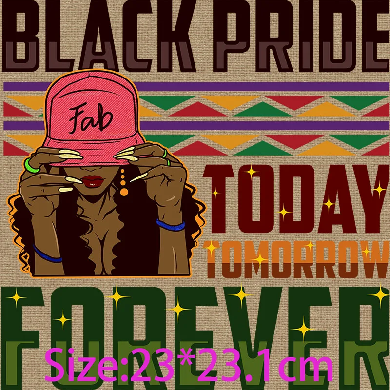 Iron On Decals For Clothing Black Pride Today Forever I'm Strong Mind Soft Heart Quotes Melanie Ladies Women DTF Print