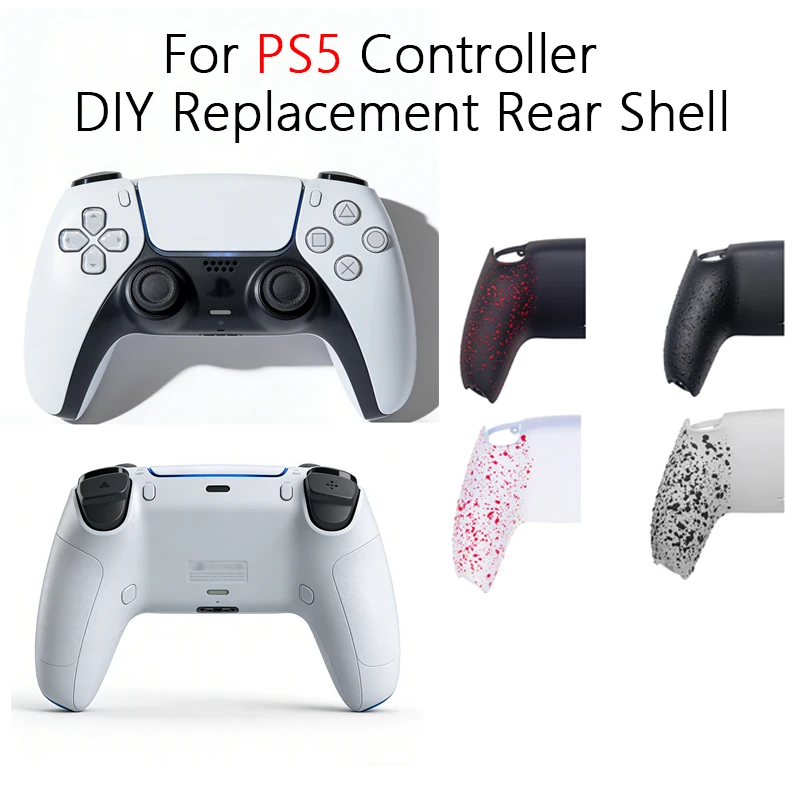 For PS5 Controller BDM-010/020 Back Cover Shell Game Improvement Replacement Parts Anti_slip Rear Shell Replacement Rear Shell
