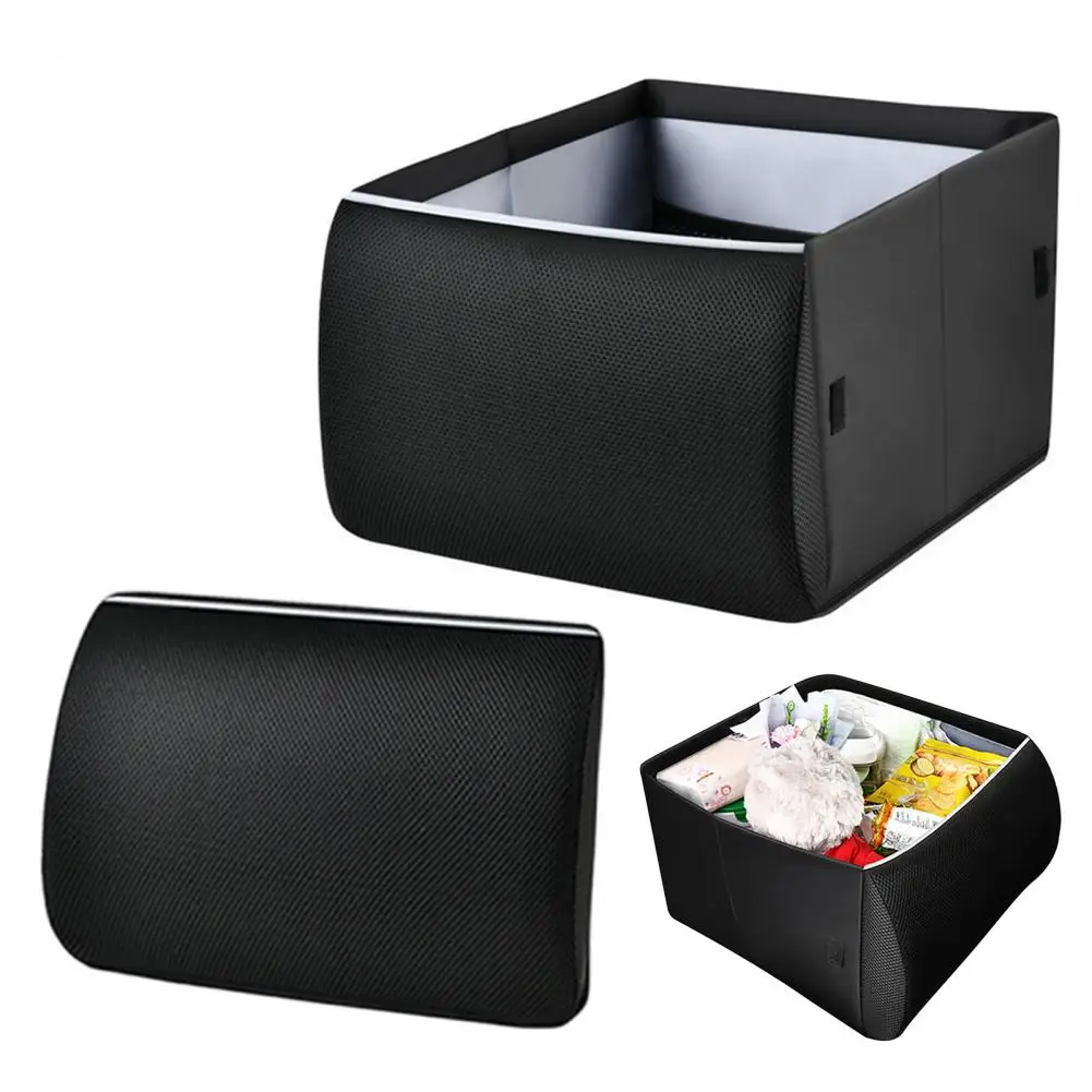 Capacity Storage Container Foldable Storage Box Foldable Car Seat Storage Box 2-in-1 Lumbar Support Cushion Canvas for Snacks