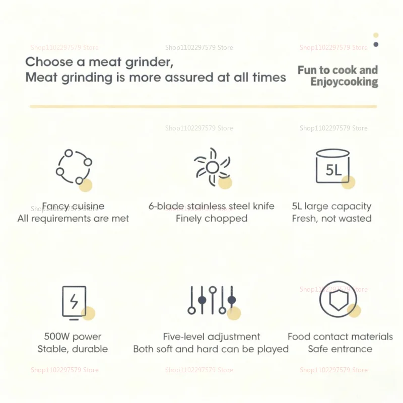 مفرمة اللحم الكهربائية 304 منتج أغذية من الفولاذ المقاوم للصدأ متعدد الوظائف مفرمة الخضروات خلاط طعام الطفل أجهزة المطبخ