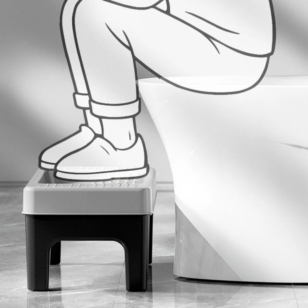 Portable Toilet Footrest Bathroom Stool Ergonomic Potty Helper Sturdy Plastic Material Essential Daily Living