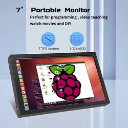 JLT-Mini panneau d'écran LCD portable, VGA, AV, HDMI, entrée vidéo, moniteur de sécurité CCTV, DVD, Raspberry Pi 5, 5 