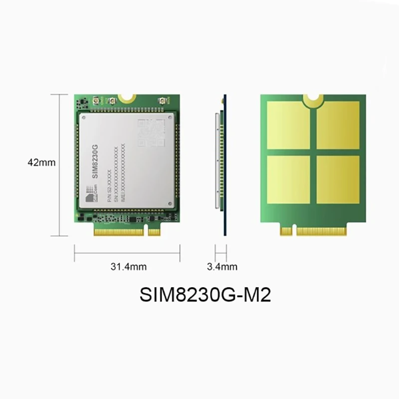 SIMCOM SIM8230G-M2 5G Communication M.2 Module RedCap Low Power R17 5G SA Global