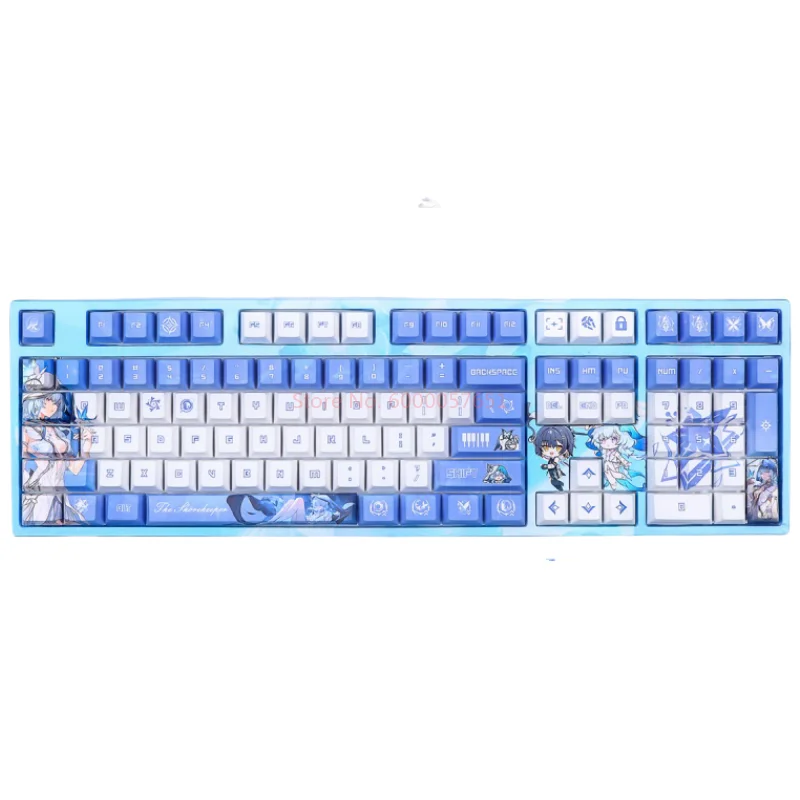 Wuthering Waves Shorekeeper Theme Keycaps 120 คีย์โปรไฟล์เชอร์รี่ Pbt ความร้อนระเหิดคีย์บอร์ดอะนิเมะเกม Keycaps