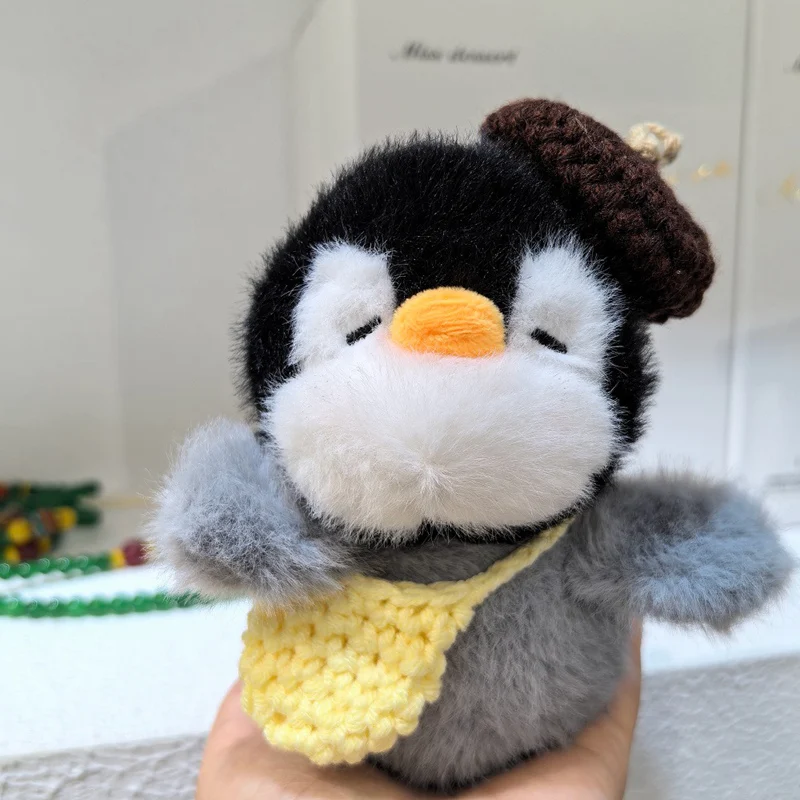 10cm Wear A Hat Backpack Penguin Decoration Plush Toy Gift Keychain Cute Doll Pendant Lovely Penguin Dolls Holiday Birthday Gift