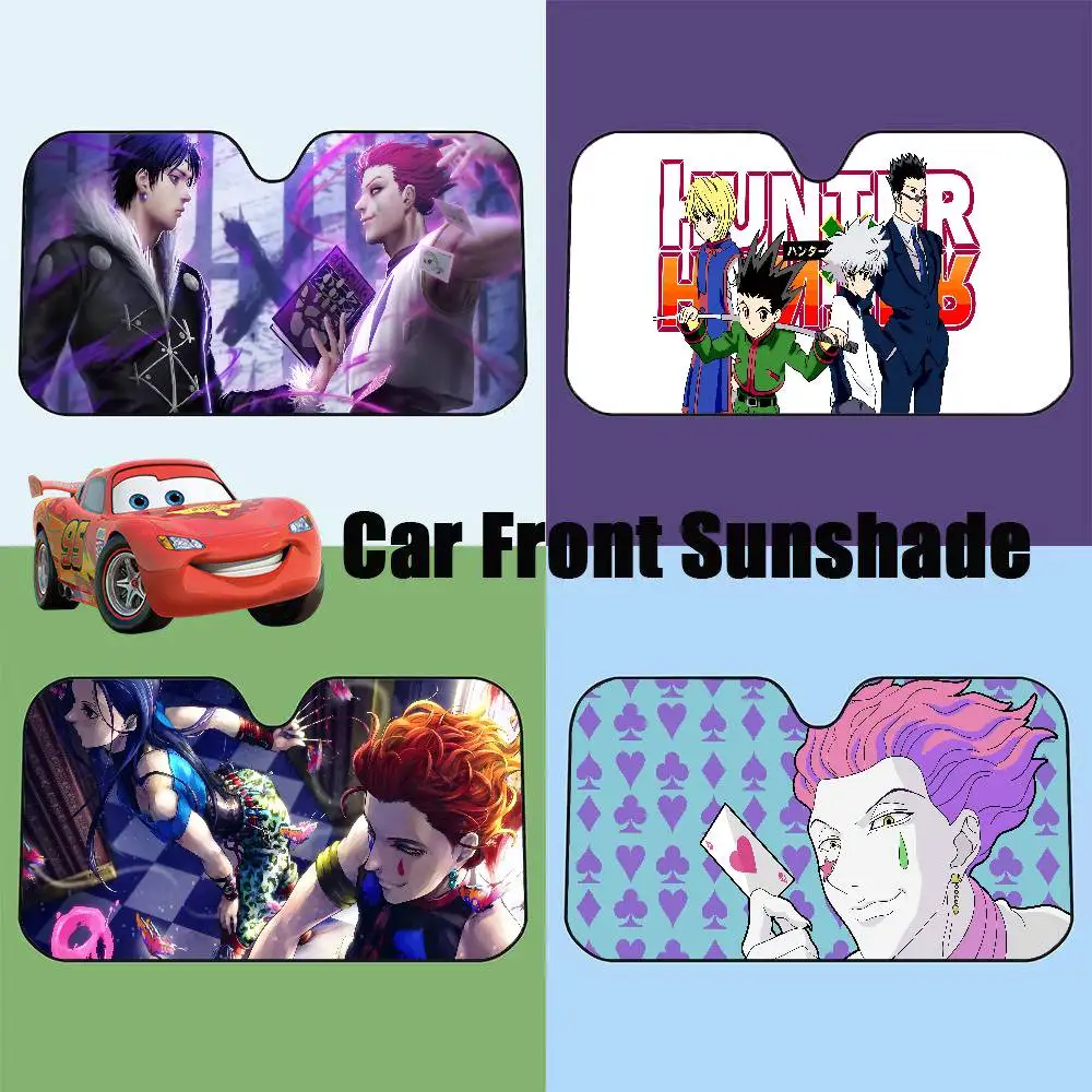 

Автомобильный солнцезащитный козырек Hunter X Hunter, защита переднего лобового стекла, складной солнцезащитный козырек, устойчивый к ультрафиолетовому излучению, автомобильные аксессуары