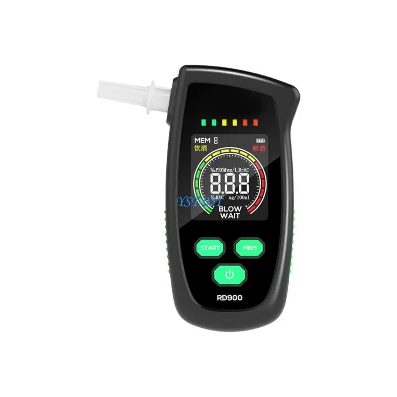 

E15A Quick Response Alcohols Tester Professional Rechargeable Alcohols Meter Digital Breathalyzer with Beep and Light