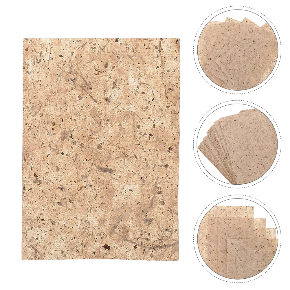 

OFFSCH 50pcs 27x20cm Paper Vintage Chinese Japanese Drawing Practice Sheet Handmade Writing Art Craft Decor