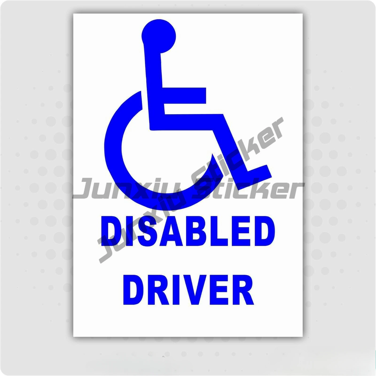 Disabled Driver Blue Sticker Vinyl Self Adhesive Car Van Decal