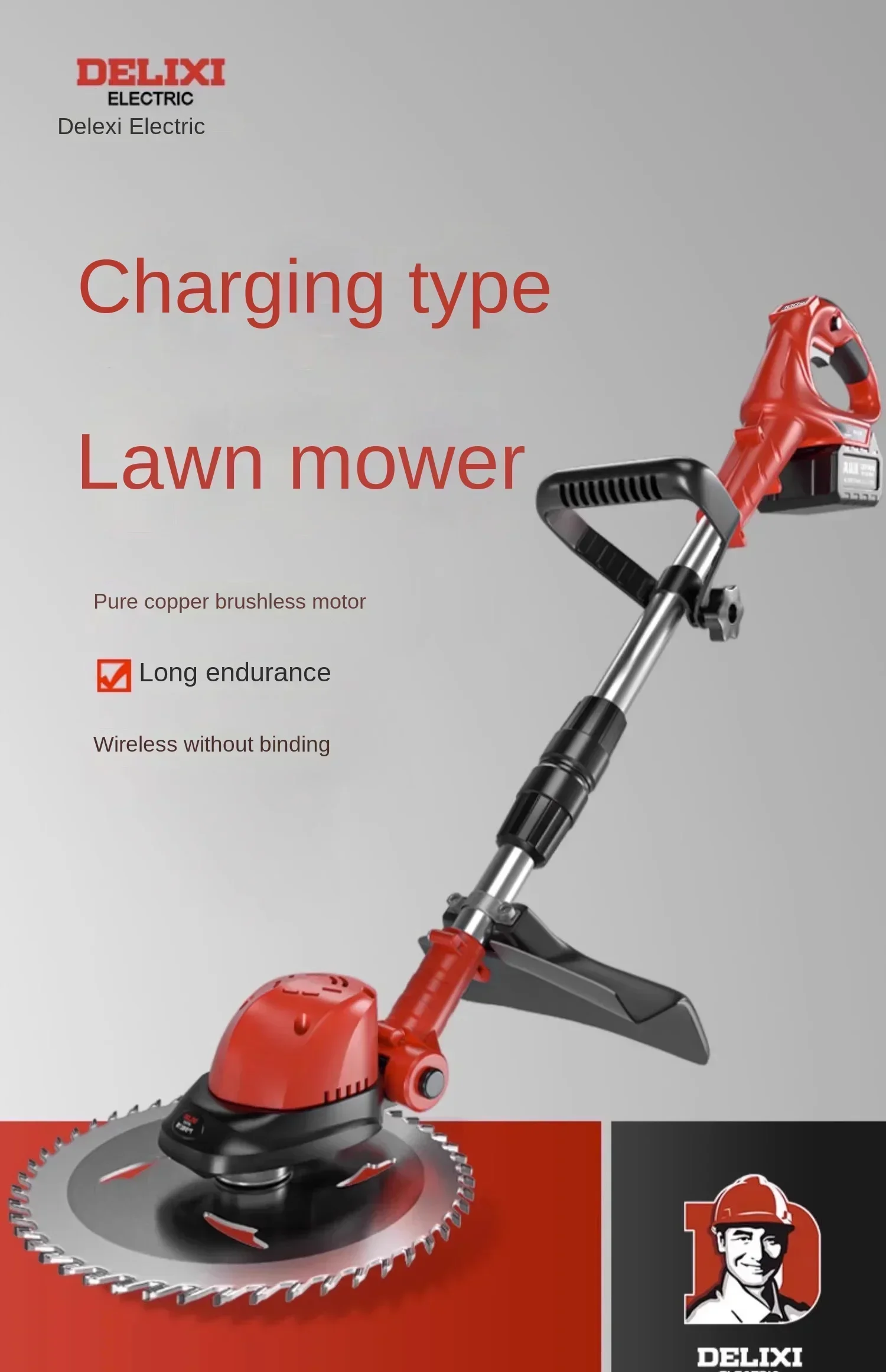 Electric lawn mower Electric rechargeable lawn mower Small household multi-functional lawn mower artifact