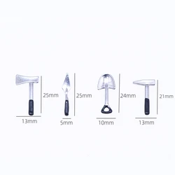 4PCS Dollhouse Miniature Fairy Garden Simulation Repair Tool Metal Modelle Shovel Hoe Farming Tools Furniture  Accessory