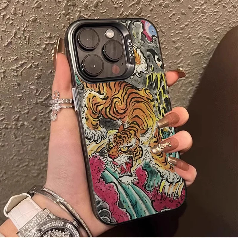 Oriental Artistic Tiger Case for Samsung Galaxy A26 A36 A56 A25 A35 A55 A34 A54 A13 A33 A53 5G A06 A16 A15 A14 A23 A52 A52S A31
