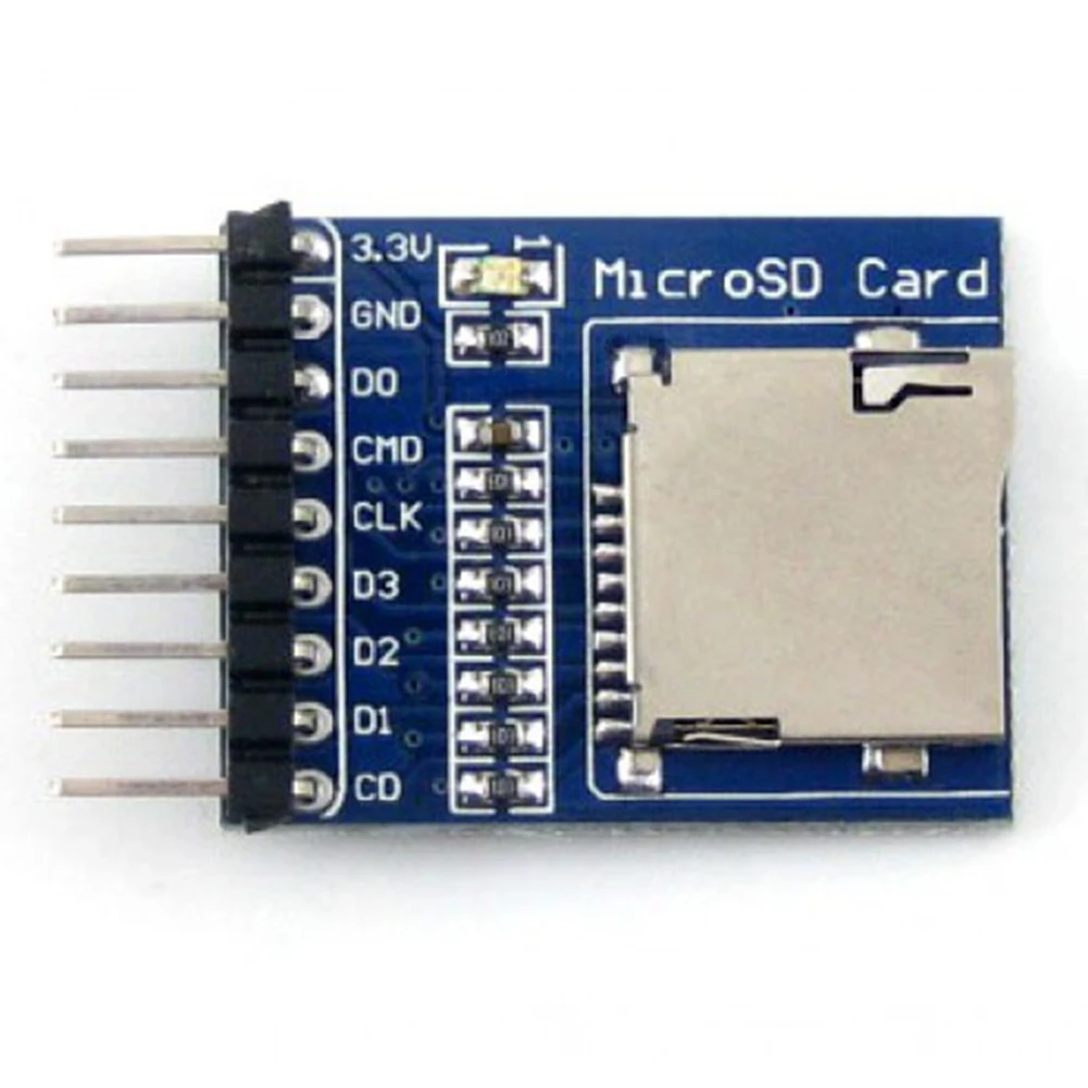 A07I For Micro-SD (TF) Card Storage Module Development Board SD Card Module SD Card Holder 2.54mm Pitch for SDIO & SPI Prots