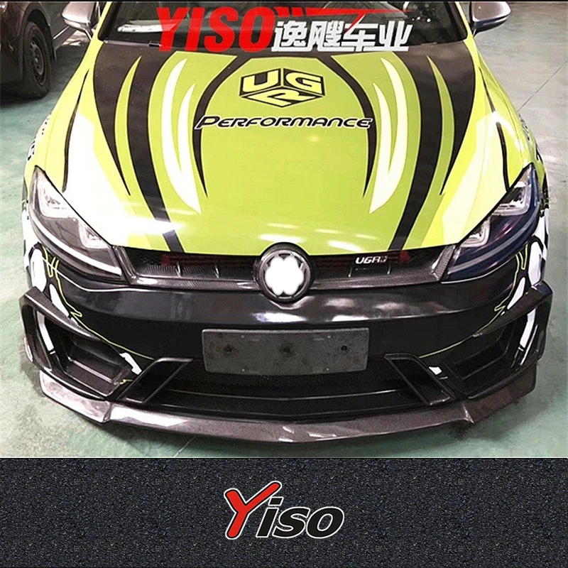 Suitable for GOLF 7 R GTI Rline Modified encirclement Aerodynamic kit GOLF 7 R GTI Modified Carbon fiber Aspec Front Bumper view 2