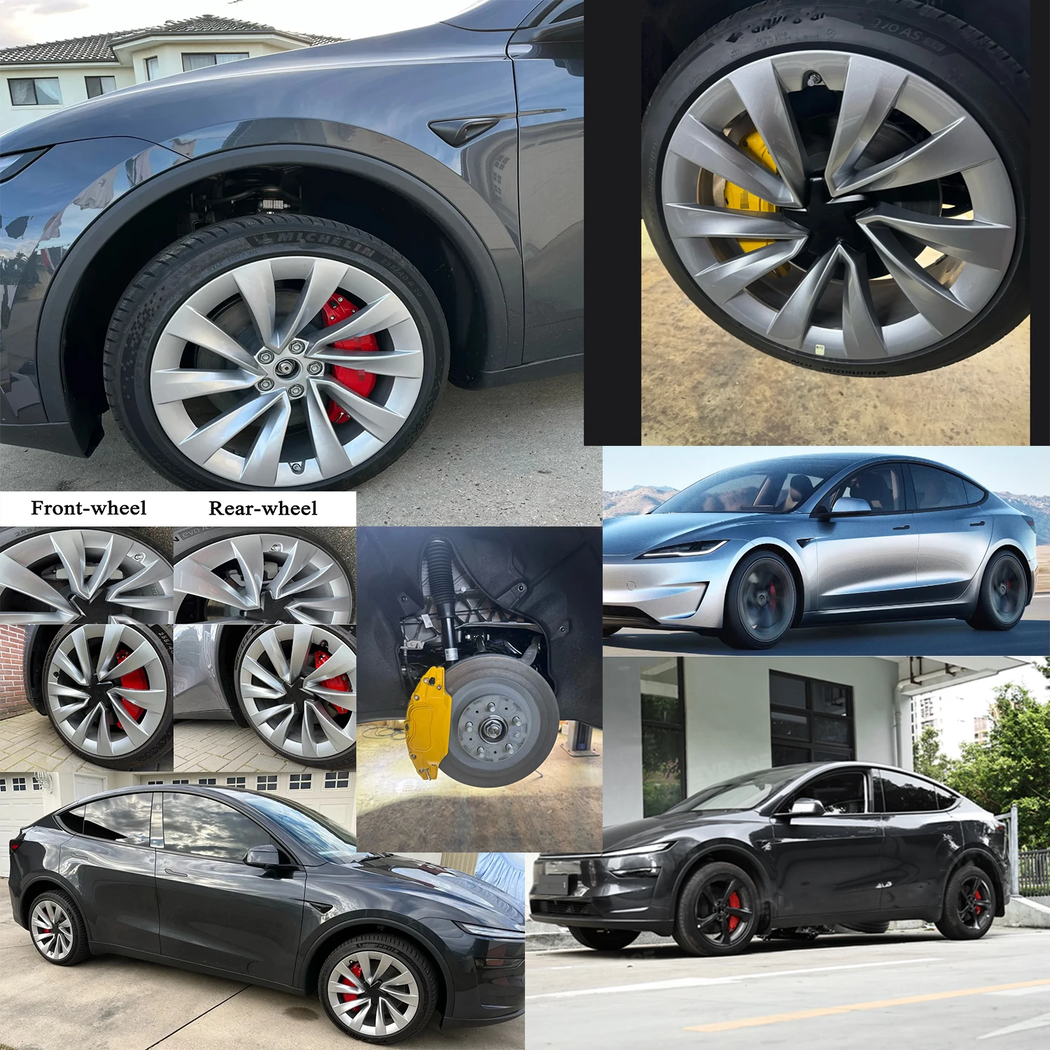 JUST Fit for Tesla Model Y Juniper 2025 2026 RWD Produced in Berlin Brake Caliper Covers 4pcs/set Front Wheel+Rear Wheel 썸네일 6
