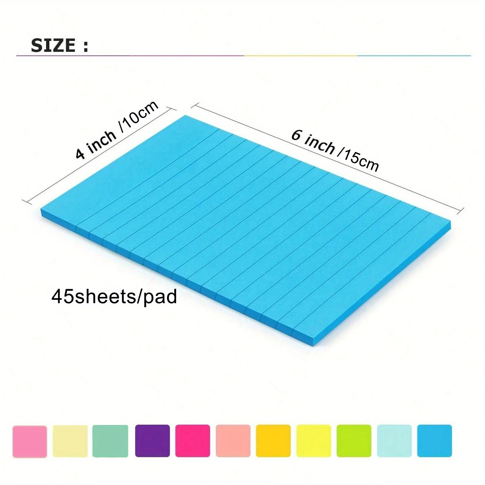 9 عبوات من الملاحظات اللاصقة مقاس A6 مع صفحات مبطنة - خيارات الألوان الوردية والأزرق والأخضر الباستيل، وقائمة المهام، وإدارة المهام، والقرطاسية المزخرفة