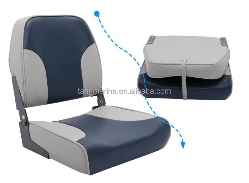 STLF Marine Hardware-Flip Back Boat Helm Seat for Boat Center Console Comfortable Captain Seat