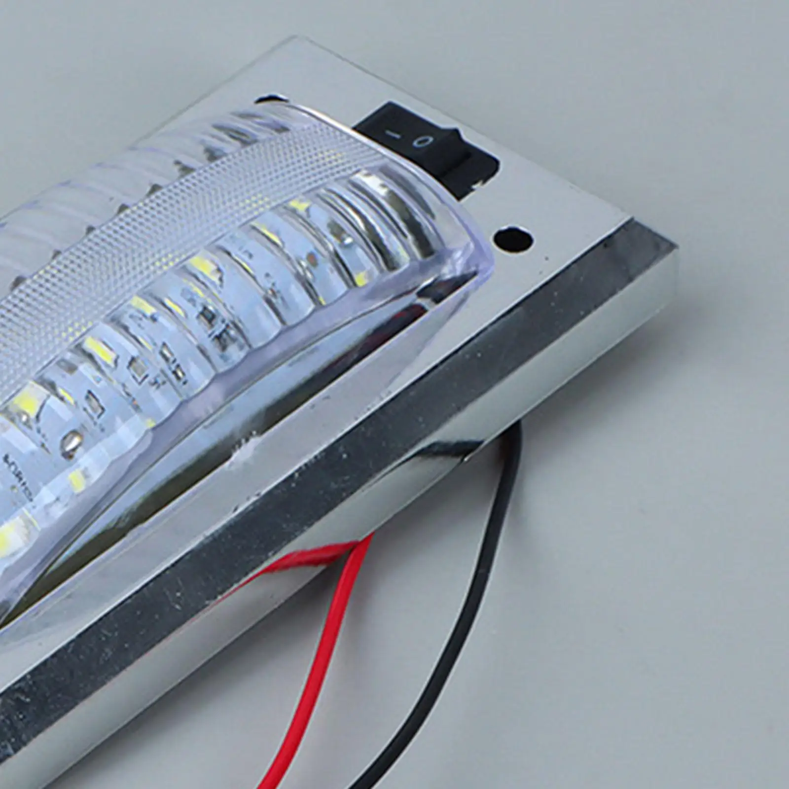 Car Interior LED Roof Light White ABS Reading Lamp on Off Switch for Auto RV 12V 24V Running Lights