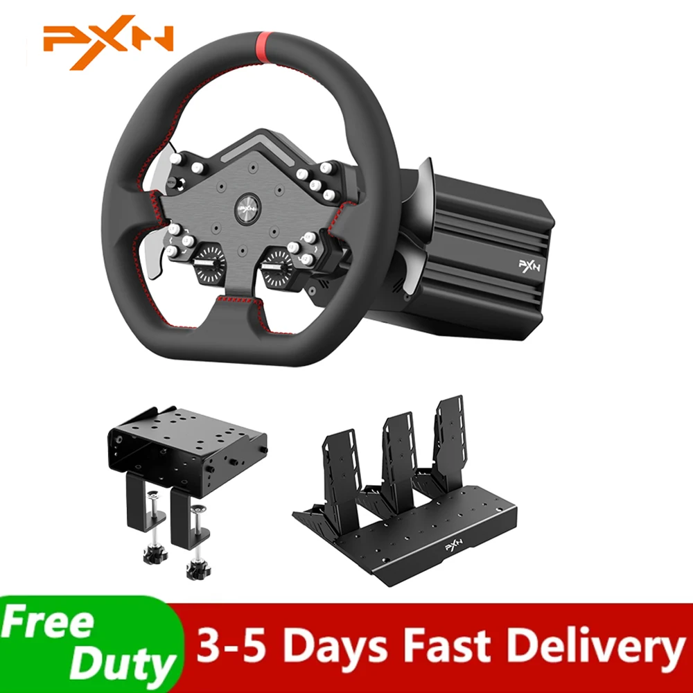 Simulador de volante de carreras para juegos con retroalimentación de fuerza de accionamiento directo PXN V12 Lite 6Nm para PC Windows, PS4, Xbox One, XBOX Series X/S