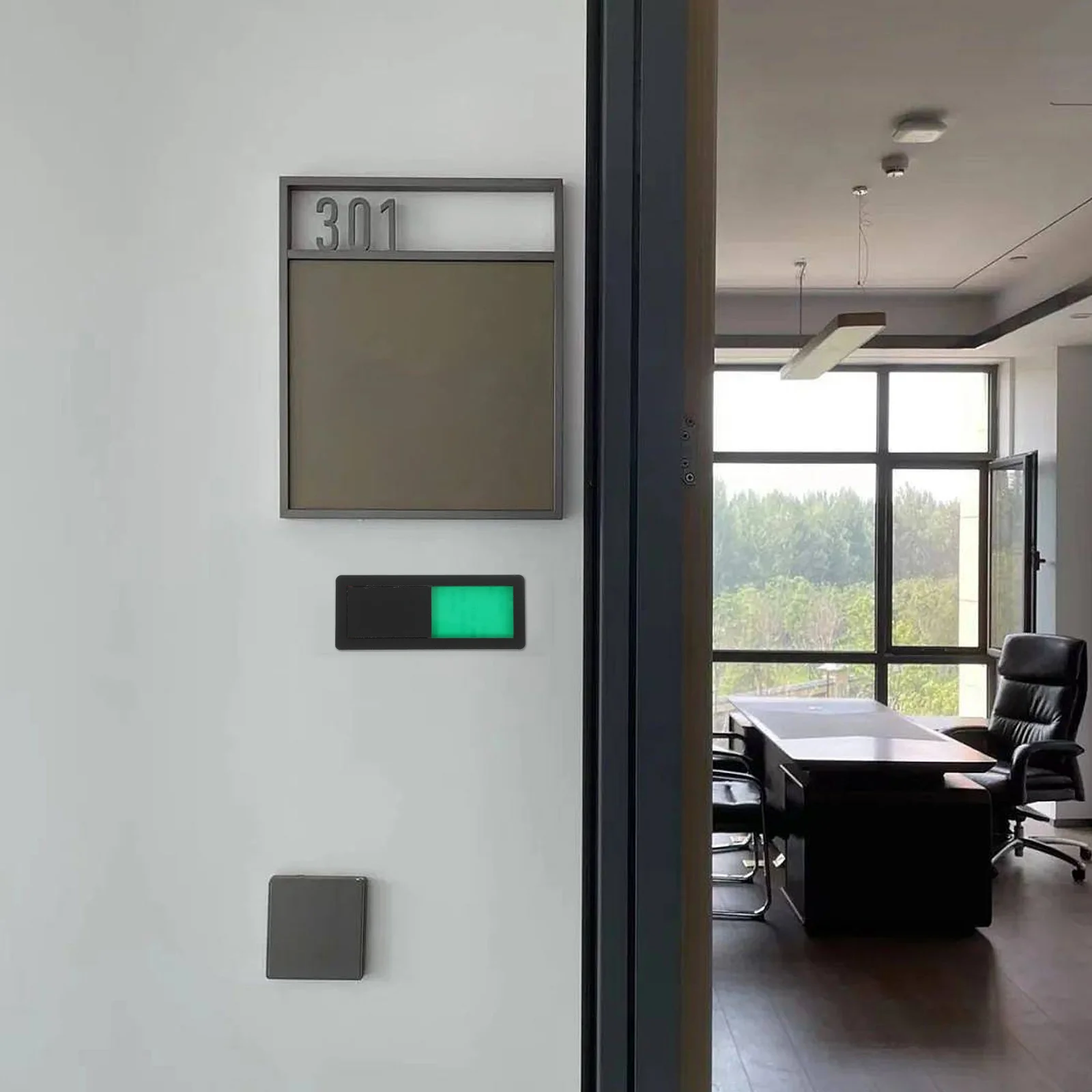 Universal Privacy Signboard with Smooth Slider Functional Door Sign for Office Conference Room Dorm Room Office Signboard