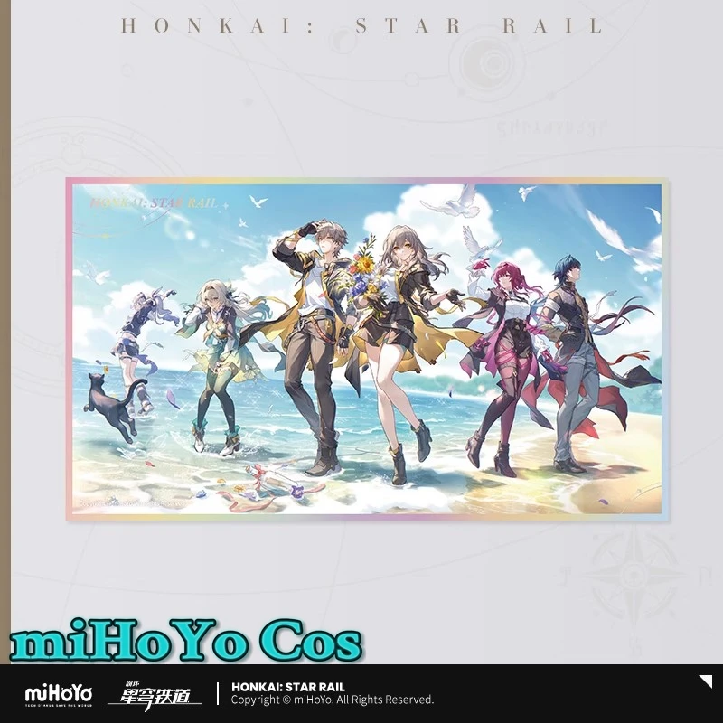 [Genuine] Game Honkai Star Rail Cosplay Celebration Kafka Bland PET Color Paper Cosplay Accessories Decoration Drawing Anime