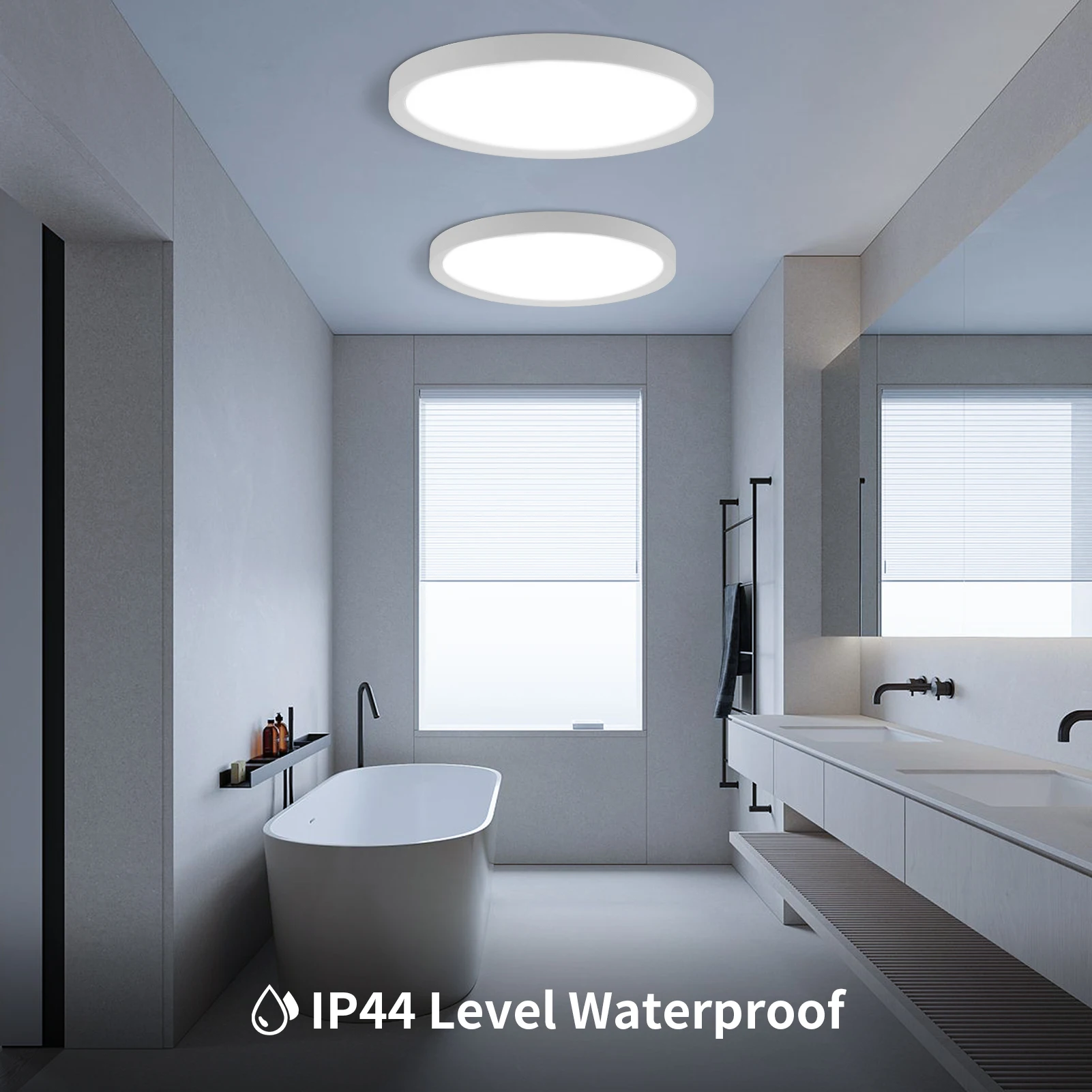 Lampada da soffitto a LED moderna e minimalista, 18W, 36W, 6500K, luce bianca fredda, CRI 80+, ideale per camera da letto, studio, soggiorno. Richiede cablaggio e installazione.
