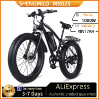Shengmilo MX02S Electric Bike 48V1000W 26 Inch Electric Bike 17AH Lithium Battery Mountain Wide Tire Electric Bike Adult Electri