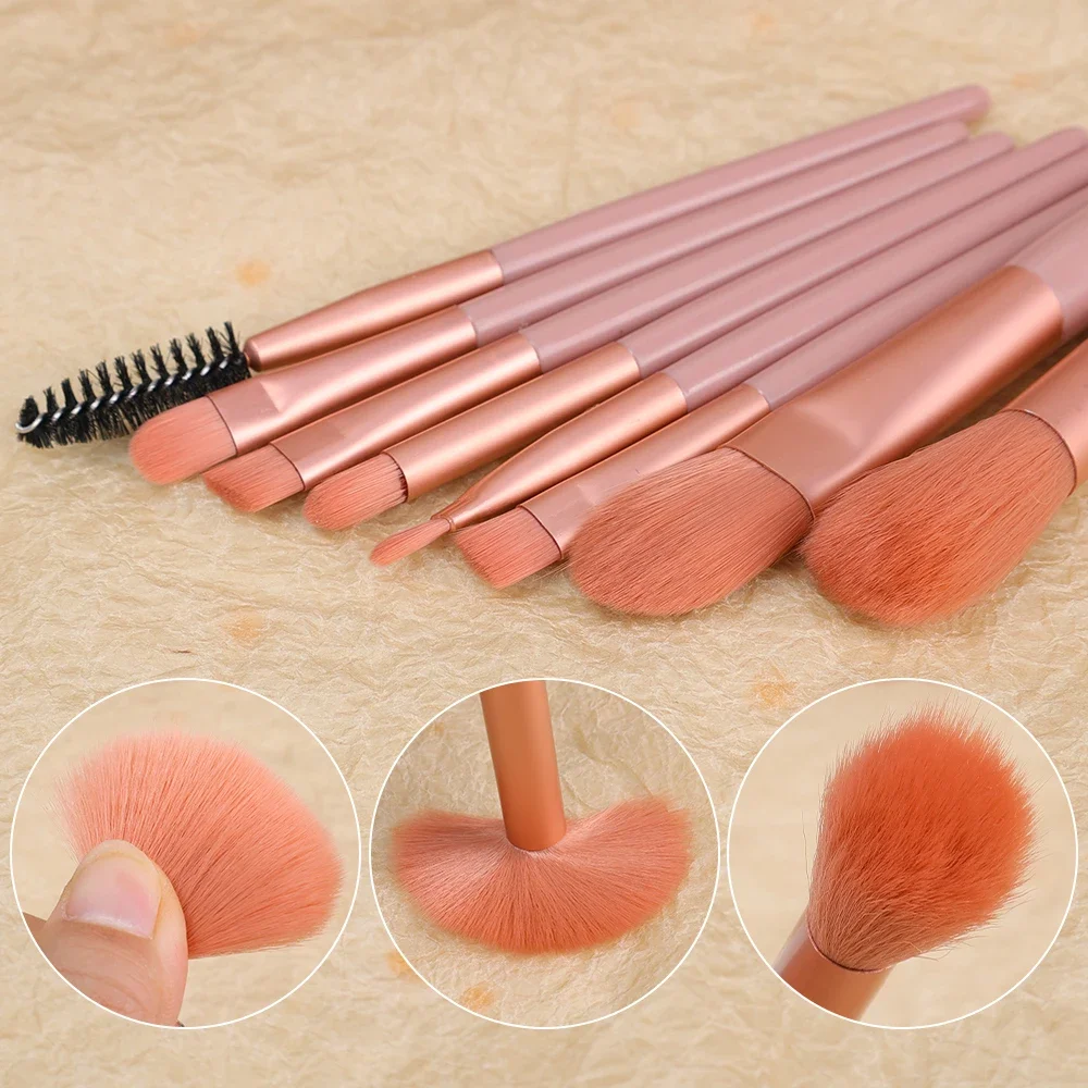 New 8pcs Mini Make Up Brushes Set Cosmetic Powder Eye Shadow Foundation Blush Concealer Beauty Makeup Portable Brushes Tools