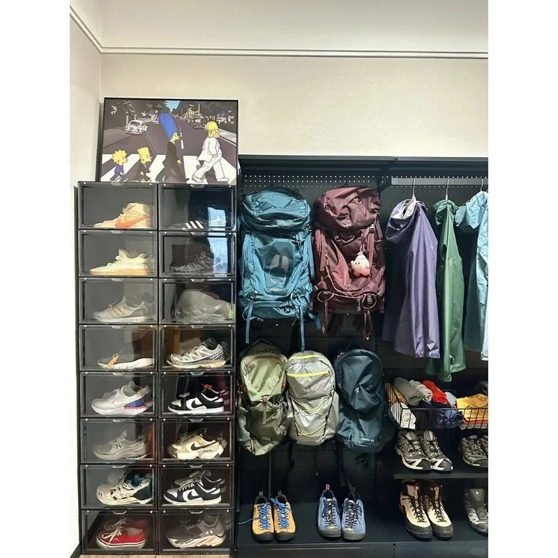 Cave board outdoor hiking equipment wall shelves, display floor climbing mountaineering storage shelves