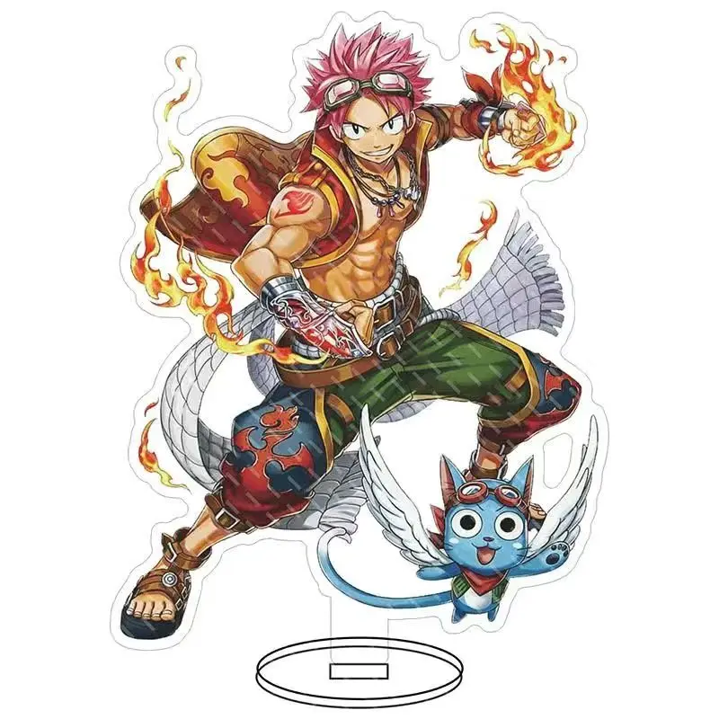 FAIRY TAIL Anime acción Fingures Natsu Lucy Heartfilia gris Erza soporte acrílico juguetes Fingure decoración de la habitación niños regalos de cumpleaños Japón