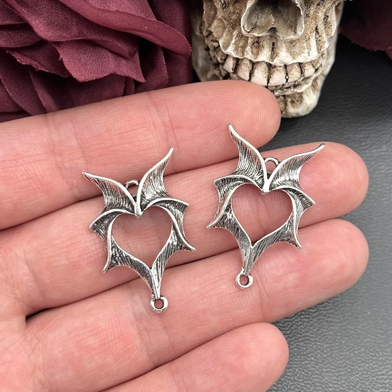 Goth Demon Wings Charms for DIY Jewellery Making