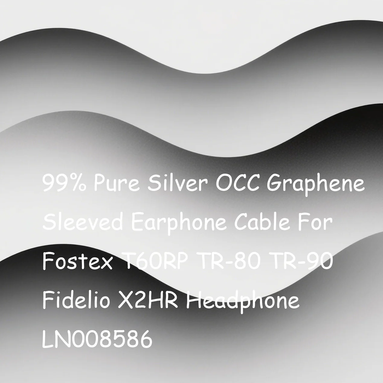 99% Pure Silver OCC Graphene  Sleeved Earphone Cable For Fostex T60RP TR-80 TR-90 Fidelio X2HR Headphone  LN008586