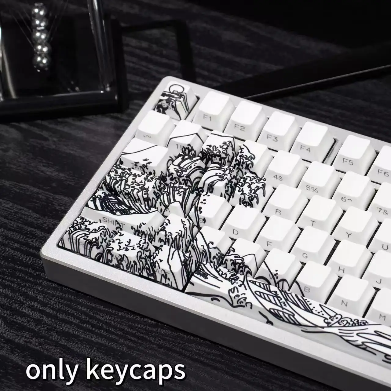 Ukiyo-e Dye Subbed Keycap Set PBT for keyboard 87 tkl 104 ansi ev63 wooting 60 v2 ev63 side light through cherry profile