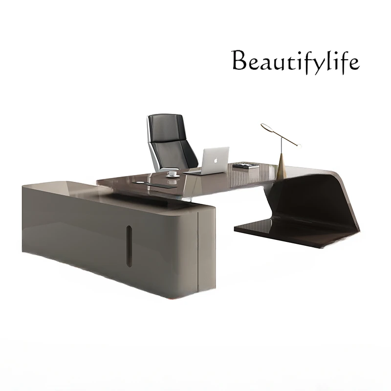 

Light Luxury Desk Paint Executive Manager Desk President Office Creative Boss Desk Chair Combination