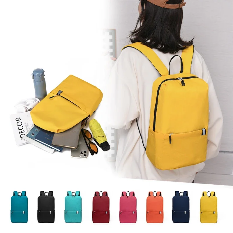 

Waterproof Trendy Color Backpack Multi-Color Unisex Backpacks Waterproof Fashion Travel Camping Portable Small Student Bag