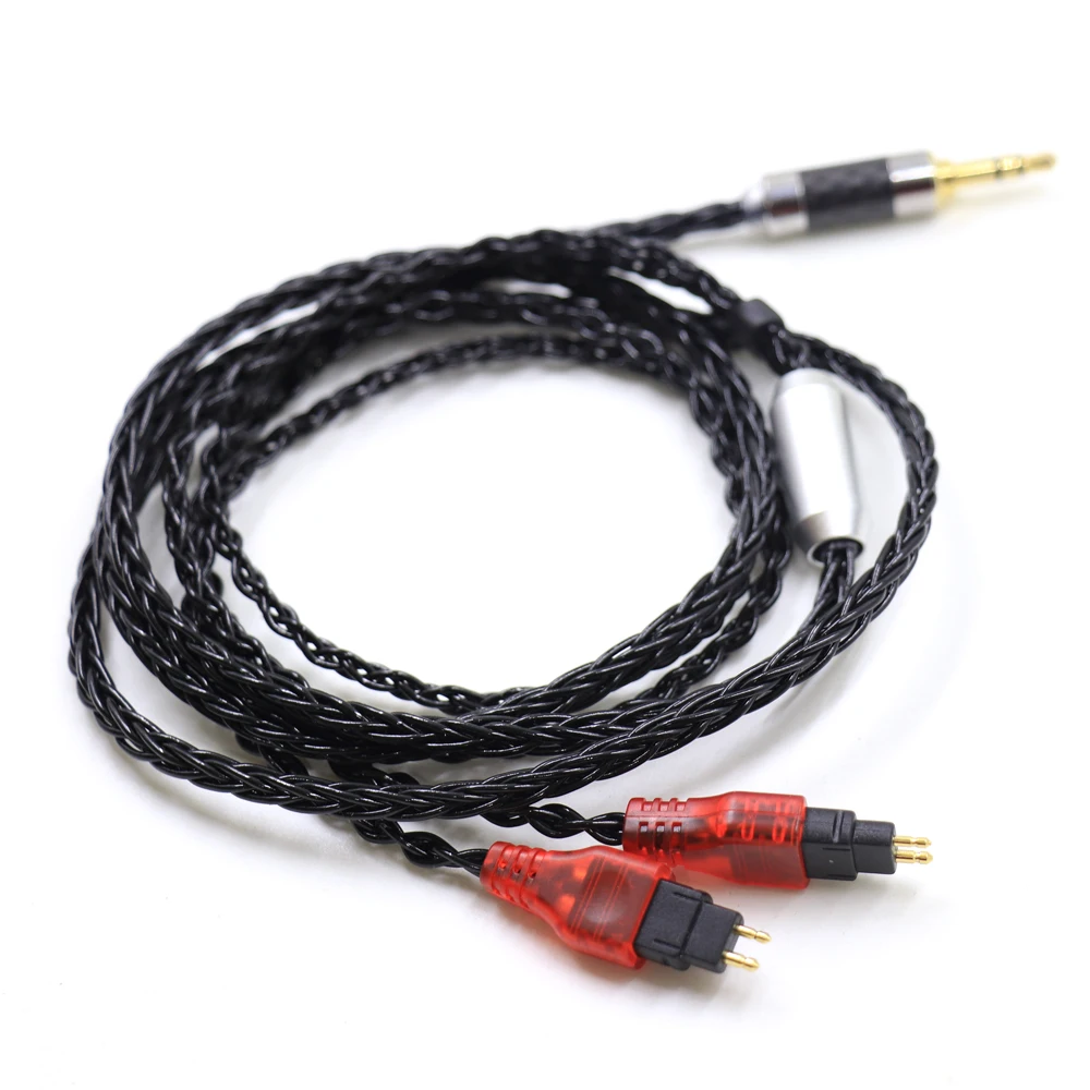 Cable de auriculares chapado en plata equilibrado de 8 núcleos para Sennheiser HD580 HD600 HD650 HDxxx HD660S HD58x HD6xx