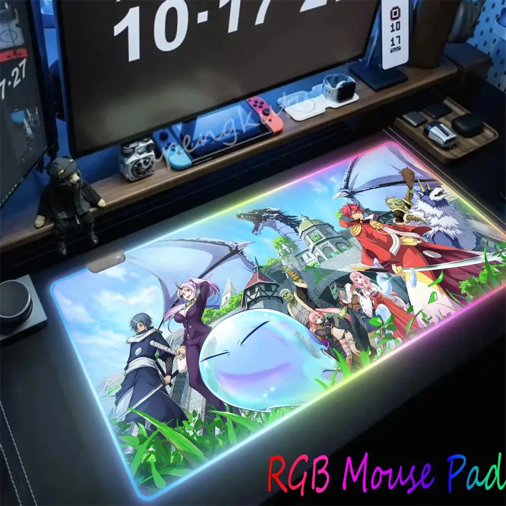 

Anime That Time I Got Reincarnated As A Slime Mouse Pad RGB Custom PC Table Mat Game Player Dedicated 1000x500mm
