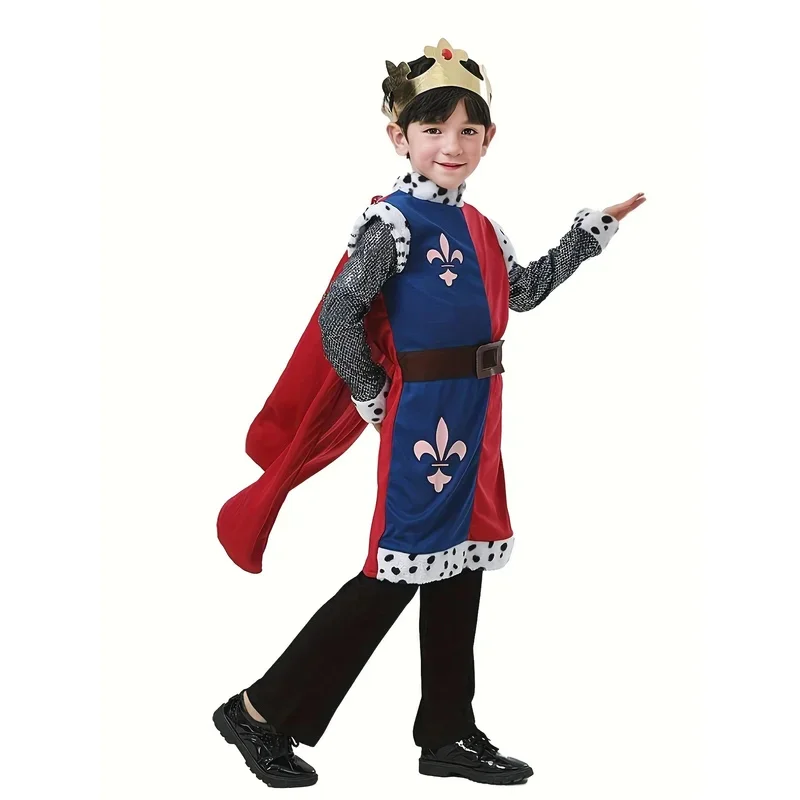 EE01 Boys The Medieval King Arthur Cosplay Kids Halloween Carnival Theme Party Fantasy Costume&0Ww