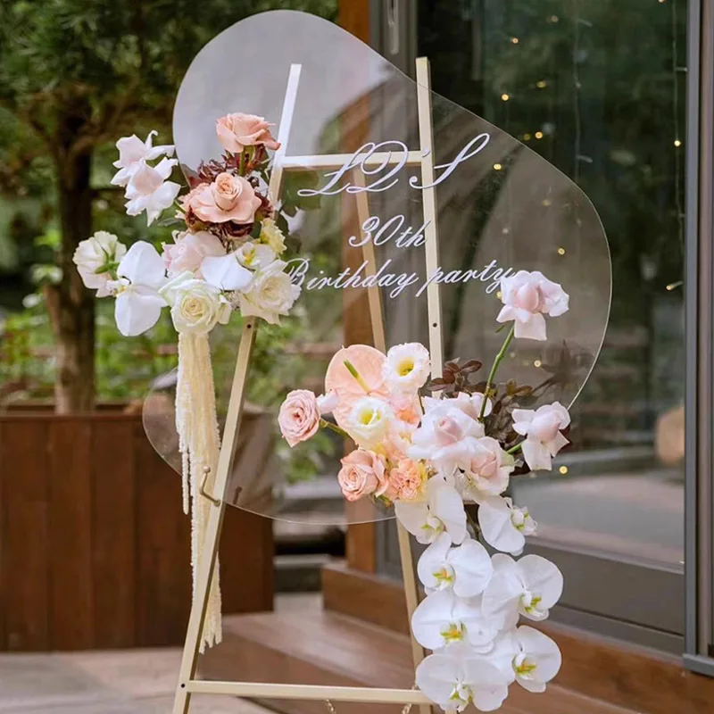 

Customized wedding welcome acrylic sign transparent acrylic sign holder transparent acrylic sign