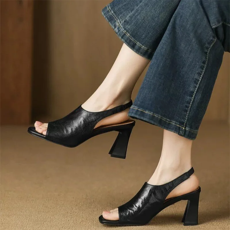 Sexy High Heels Sandals Womens Chunky Shoes Elegant Pumps Slippers 2026 New Party Dress Flip Flops Summer Luxury Mujer Zapatos view 4